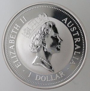 obverse: Australia. Elisabetta II. dal 1952. Dollaro 1996. Ag 999.