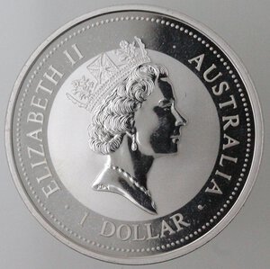 obverse: Australia. Elisabetta II. dal 1952. Dollaro 1997. Ag 999.
