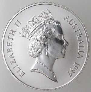 obverse: Australia. Elisabetta II. dal 1952. Dollaro 1997. Ag 999.