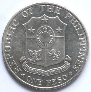obverse: Filippine. Peso 1967. Ag.