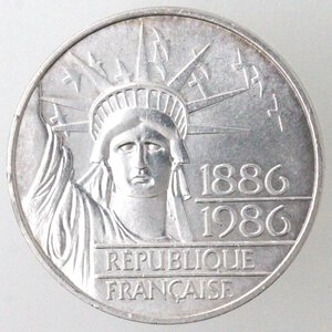 obverse: Francia. 100 Franchi 1986. Ag.