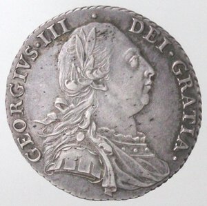 obverse: Gran Bretagna. George III. 1760-1800. 6 Pence 1787. Ag.