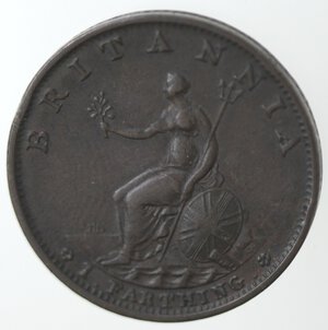 reverse: Gran Bretagna. Giorgio III. 1760-1820. Farthing 1799. Ae.