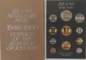 reverse: Islanda. Serie Divisionale 1980. 11 Valori Nominali. Senza Ag. In confezione Originale.
