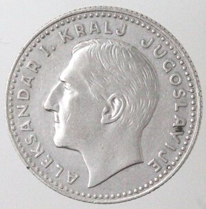 obverse: Jugoslavia. Alessandro I. 1921-1934. 10 dinara 1931. Ag 500. 