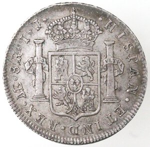 reverse: Perù. Carlo IV. 1788-1808. 8 Reales 1792. Ag. 