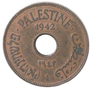 obverse: Palestina. 10 Mils 1942. Ae. 
