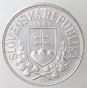 obverse: Slovacchia. Periodo Bellico. 1939-1945. 20 corone 1941. Ag.