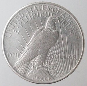 reverse: USA. Dollaro 1925 Peac