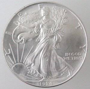 reverse: USA. Dollaro 1994. Oncia. Ag. 