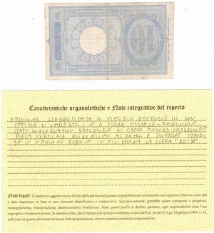 reverse: Banconote. Regno d Italia. Vittorio Emanuele III. 1900-1943. 10 Lire Effige di Umberto. D. M. 19 Settembre 1923. 