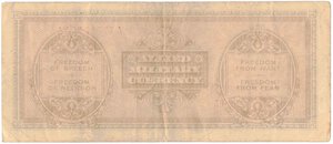 reverse: Banconote. Occupazione Americana. 1000 Am lire 1943. Bilingue FLC. 