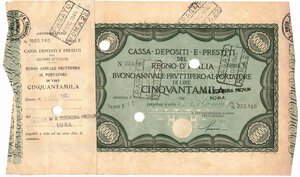 obverse: Banconote. C. D. P. Buono da 50.000 Lire 1946. 