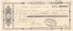 obverse: Banconote. Banco di Sicilia. Cambiale da 88 Lire 15/02/1940. Con timbro PAGATO. 