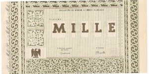obverse: Banconote. Biglietto umoristico. Da 1.000 Piastre. 1943. 
