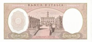 reverse: Banconote. Repubblica Italiana. 10.000 lire. Michelangelo. D.M. 27-11-73. 