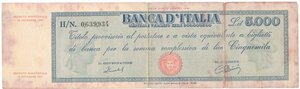 obverse: Banconote. Repubblica Italiana. 5.000 Lire Titolo Provvisorio (Medusa). D.M. 22-11-1949. 