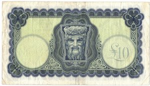 reverse: Banconote. Estere. Irlanda. 10 Pound. 10-2-75. 