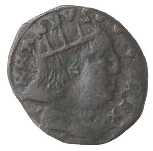 obverse: L Aquila. Ferdinando I d Aragona. 1458-1494. Cavallo aquila sotto la zampa. Ae.