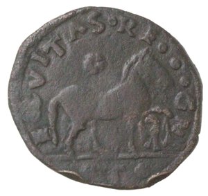 reverse: L Aquila. Ferdinando I d Aragona. 1458-1494. Cavallo aquila sotto la zampa. Ae.