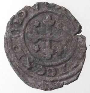 reverse: Brindisi. Carlo I d Angiò. 1266-1282. Denaro con K in ornato. Mi. 
