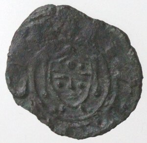 obverse: Messina. Enrico VI con il figlio Federico II. 1194-1197. Denaro. Mi. 