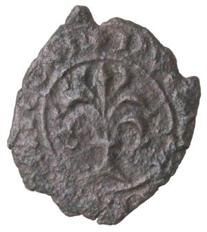 reverse: Messina. Carlo I d Angiò. 1266-1282. Denaro 1277 col palmizio. MI.