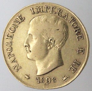 obverse: Milano. Napoleone. 1805-1814. 40 lire 1808. Au. 
