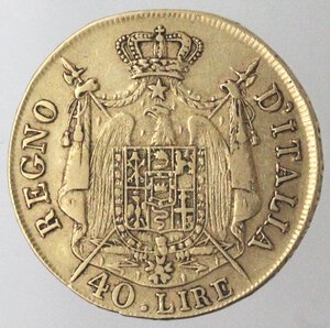 reverse: Milano. Napoleone. 1805-1814. 40 lire 1808. Au. 