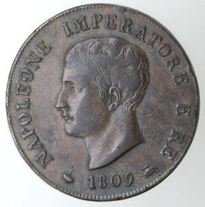 obverse: Milano. Napoleone. 1805-1814. Soldo 1809. Ae. 