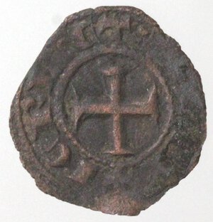 reverse: Napoli. Carlo II d Angiò. 1285-1309. Denaro gherardino. Mi. 