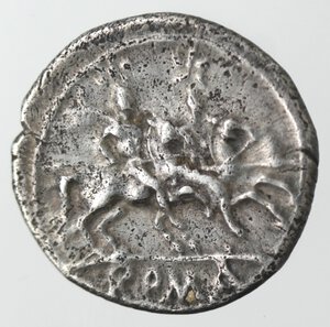 reverse: Monetazione Classica. Repubblica Romana. Quinario anonimo. Ag. dopo il 211 a.C.