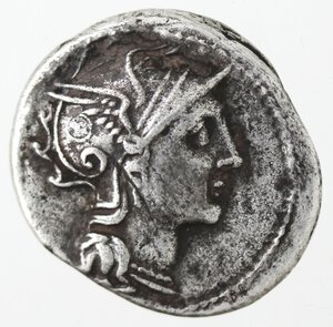 obverse: Monetazione Classica. Repubblica Romana. C. Claudius Pulcher. ca. 110-109 a.C. Denario. Ag.