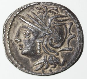 obverse: Monetazione Classica. Repubblica Romana. L. Appuleius Saturninus. 104 a.C.. Denaro. Ag.