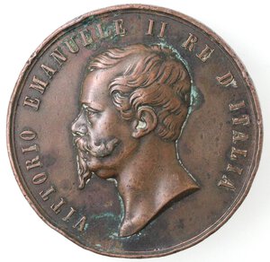 obverse: Medaglie. Vittorio Emanuele II. 1861-1878. Medaglia 1867. Esposizione universale di Parigi. Ae.