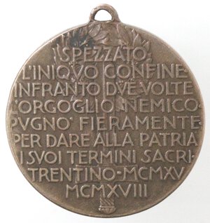 reverse: Vittorio Emanuele III. 1900-1943. Medaglia 1915-1918. Commemorativa della 1° Armata. Br. 