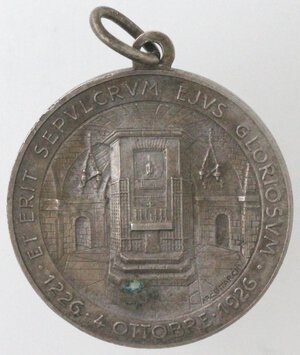 reverse: Medaglie. Assisi. Medaglia 1926. Per il settimo centenario della morte di San Francesco. MB. 