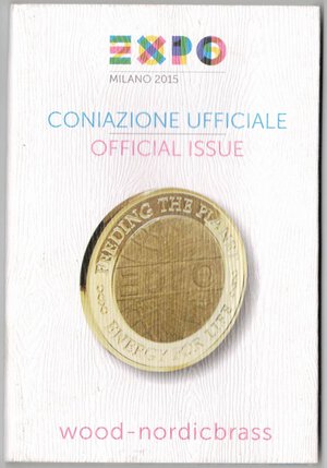 obverse: Medaglie. Milano. Medaglia 2015 da 1 euro. Coniazione ufficiale Expo Milano 2015. Legno e metallo. 