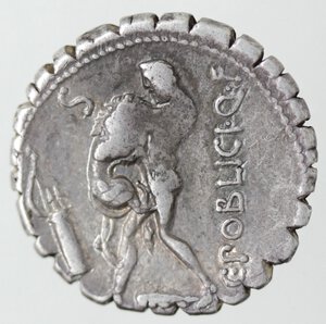 reverse: Monetazione Classica. Repubblica Romana. C. Poblicius Q.f.. 80 a.C.. Denario. Ag.