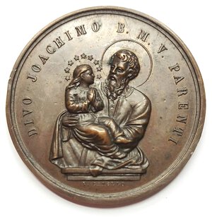 obverse: Medaglie. Napoli. Medaglia 1895. Br. Per la proclamazione di San Gioacchino padre di Maria compatrono di Napoli. Opus Catello. 