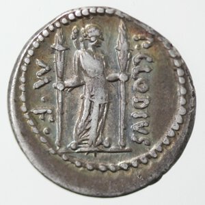 reverse: Monetazione Classica. Repubblica Romana. Gens Clodia. Publius Clodius. 42 a.C. Denario. Ag.