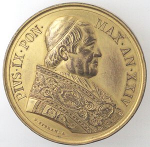 obverse: Medaglie. Roma. Pio IX. 1846-1878. Medaglia. Ae dorato. 