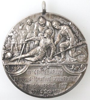 obverse: Medaglie. Medaglia 1921. IV Centenario conversione di Sant Ignazio. Ag?. 