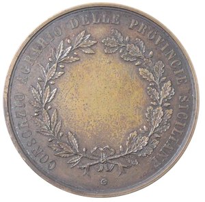reverse: Medaglie. Sicilia. Consorzio Agrario delle Provincie Siciliane. 1870. Ae. 