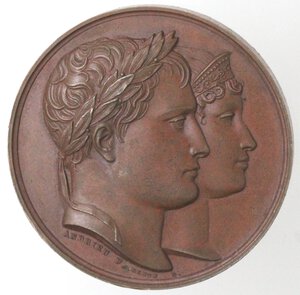 obverse: Medaglie. Francia. Napoleone I. 1804-1814. Medaglia 1811. Per la nascita del re di Roma. Ae.