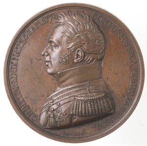 obverse: Medaglie. Francia. Luigi XVIII. 1814-1824. Medaglia 1820. Ae. Per la morte del Duca di Berry. 