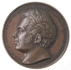 obverse: Medaglie. Francia. Luigi XVIII. 1814-1824. Medaglia 1820. Ae. Per la nascita del Duca di Bordeaux, figlio di Maria Carolina di Borbone e del Duca di Berry. 