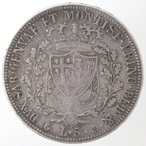 reverse: Carlo Felice. 1821-1831. 5 lire 1826 Genova. Ag. 