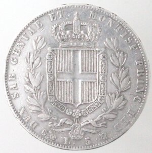 reverse: Carlo Alberto. 1831-1849. 5 lire 1849 Genova. Ag.