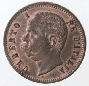 obverse: Umberto I. 1878-1900. 2 centesimi 1897. Ae. 